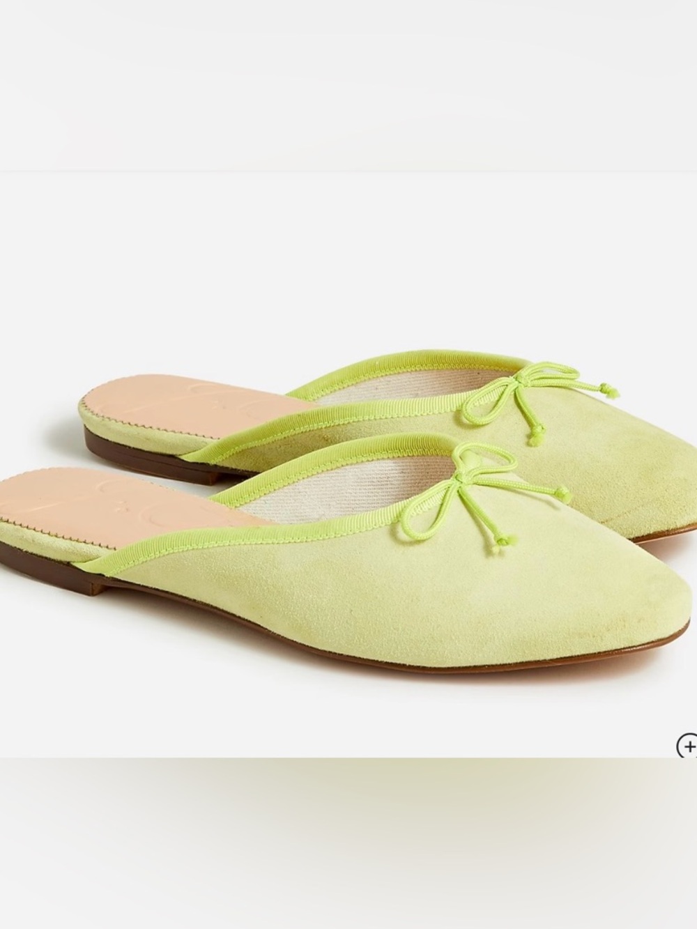 J Crew Suede Ballet Mule Size 8 ~ Crisp Aloe - Picture 2 of 14